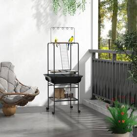Nicbex 792138332053 61 Inch Large Bird Stand With Wheels Play For Parrot Lovebirds Finches