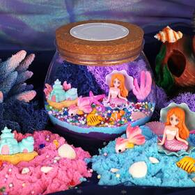 Y-l007-002 Nicella Mermaid Terrarium Crafts Kit For Led Night Light-up Diy Toys With Remote
