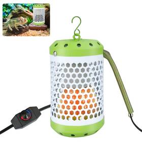 03-rhl000 Nicenicy Reptile Heat Lamp With Guard Ceramic Bulb Lampshade Adjustab