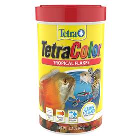 77161 No Color Tropical Flakes Fish Food Clear Water Advanced Formula 2.2 Oz