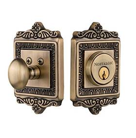 726067 Nostalgic Warehouse Egg And Dart Plate Single Cylinder Deadbolt Da