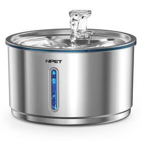 Petwf210plus-us Npet Stainless Steel Cat Water Fountain 1 Gallon/135oz Automatic Pet Drink Inch