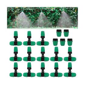 Nozzles.20 Nrwrty 331807853676 Misting Cooling System With 20 Adjustable Lock Barbed 6mm To 1/4 I