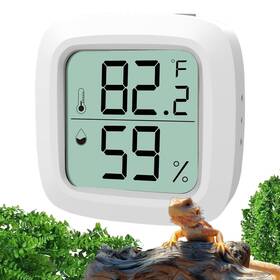 Kd30m-wh Oasirep Reptile Thermometer And Hygrometer Fast Accurate Lcd White - 1 Pack