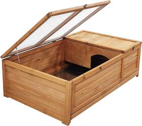 Ogrmar 313052590529 38 Inch X 13 24 Wooden Tortoise House Large Habitat Enclosure Ca