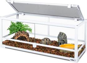 Oiibo 313028393345 Full Glass Long Tank Reptile Terrarium 20 Gallon Front Opening