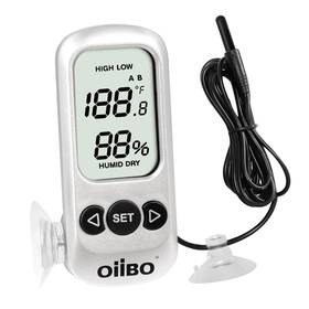 Sh129t Oiibo Reptile Tank Digital Thermometer Hygrometer With Alarm High 1-pack