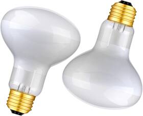 Omaykey Ojrd/uva/75w/2p 75w 2 Pack Basking Spot Heat Lamp Bulb Soft White Glow Uva Glass Cover H