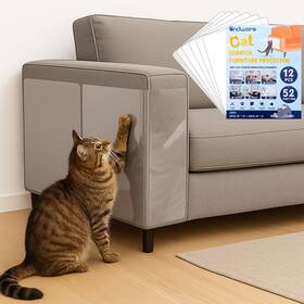 A1270k Ondware 12 Pcs Cat Scratch Furniture Protector 2 Sizes Self-adhesive Couch A1270k Ondware 12 Pcs Cat Scratch Furniture Protector 2 Sizes Self-adhesive Couch