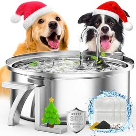 Pwf001 Oneisall Dog Water Fountain For Large Dogs 7l/230oz/1.8g Stainless Steel