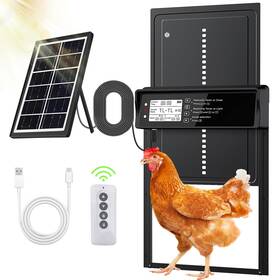 Accd0907 Onko Automatic Chicken Coop Door Solar Powered With Lcd Display