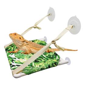 Oooct 750250656297 Bearded Dragon Window Perch Lizard Hammock Reptile Bed Windo