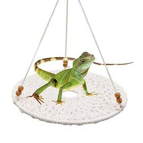 Oooct 750250866580 Reptile Hammock Swing Hanging Bed Cute Lizard Toy Cotton
