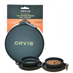 Ff28247 Orvis Pet Travel Collapsible Feeder With Food Water Dish 2-in-1 ... Fast Ship