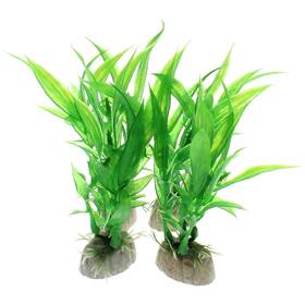 Fish-plants-g4 Ozxno 4 Pcs Green Artificial Plastic Plants Fish Tank Aquarium Decoration