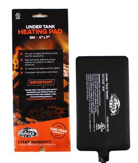 Uth4x7 Pangea 854732004979 Reptile Heat Mat Small 4x7 1-5 Gal Black
