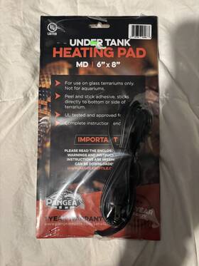 Uth6x8 Pangea 854732004986 Reptile Heat Mat Medium 6x8 10-20 Gal Black