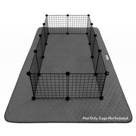 Paw Inspired 682198744777 80x50 Inch Waterproof Playpen Mat Super Absorbent Fleece Cage Liner With Non-sl