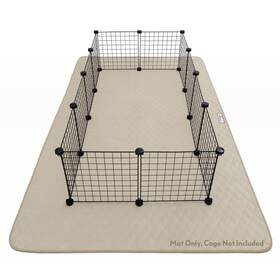 Paw Inspired 682198744784 80x50 Inch Waterproof Playpen Mat Super Absorbent Fleece Cage Liner With Non-sl