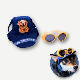 Pawcratean 744203892788 Dog Sun Protection Visor Adjustable Easy To Wear Stylish Large