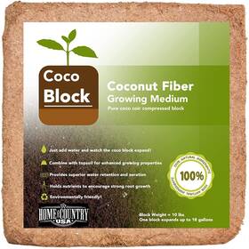 Peach Country 810075640144 Home And Coconut Fiber Compressed Coco Coir Brick. Is Great