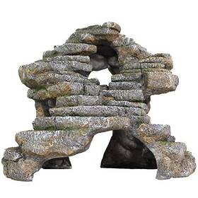 Penn-plax 030172101786 Reptology Shale Scape Step Ledge And Cave Hideout Decorative Resin