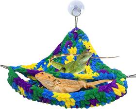 Djadm67e Permotary Bearded Dragon Hammock - Double-layered Flannel Reptile Multi-color