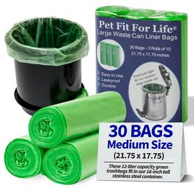 Pet Fit For Life 850030891372 3.1 Gal Leak-proof Wastebasket Liners - 3-pack Of 10 Medium