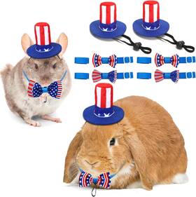 10644 Petknows 6 Pcs Pet Independence Day Costume Uncle Sams 3.8 7.5 Cm Multicolor
