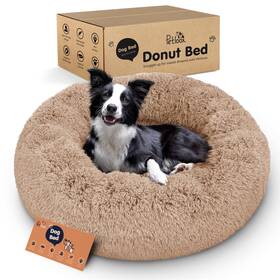 Petloox 198715446579 Donut Dog Bed - Premium Comfort For Anxiety Relief Fluffy And Calming