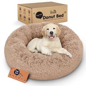 Petloox 198715903447 Donut Dog Bed - Premium Comfort For Anxiety Relief Fluffy And Calming