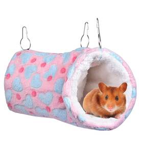 Pt012 Petmolico Small Animals Hanging Tunnel Warm Plush Hammock Cage Accessories Fo