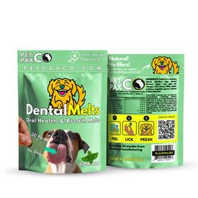 Dental-melts-30p Petpax Co. Dog Breath Freshener 5 In 1 30 Oral Strips Natural Sage Spiru