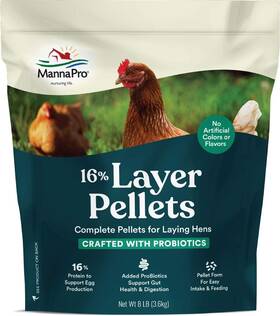 1000848 - Pets Layer 16% With Probiotic Pellets High Nutrient Feed 8 Lb