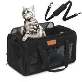 Petux-ot24008ba Petux Pet Carrier Airline Approved For Small Cats And Dogs 17 Inch X11 X9.5 Portable C