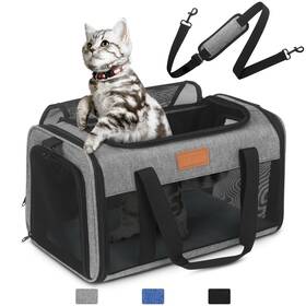 Petux-ot24008gr Petux Pet Carrier Airline Approved For Small Cats And Dogs 17 Inch X11 X9.5 Portable C