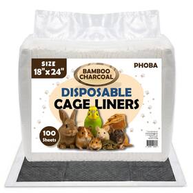 100sheets Phoba 809990958603 Bamboo Charcoal Bird Cage Liners 18ftftx24ftft