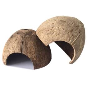 Pinvnby 704795414959 Natural Coconut Reptile Hideouts Lizard Coco Hut Hermit Crab Aquarium Fis
