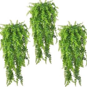 Hl0636-3 Pinvnby Reptile Plants Hanging Fake Vines Boston Climbing 3 Pcs Green