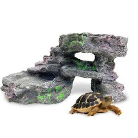 Hl0854 Pinvnby Turtles Basking Platform Reptile Hides And Caves Resin Dock For Aquarium Hide