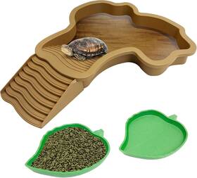 Mbw171-1 Pinvnby 3 Pcs Tortoise Water Dish Plastic Reptile Bathing Pool With Yellow