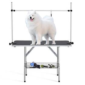 Pioneerworks 199108210739 48ftft Large Dog Grooming Table Adjustable Cat Drying Desktop With Arms/nooses