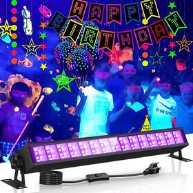 Pizhlo 761325378488 30w Black Light Bar 30 Leds Blacklight Flood 1 X 40w