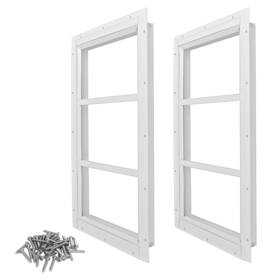 P-24830 Podoy 2 Pack Shed Windows 10ftft X 18ftft White Flush Mount With Tempered Glass For Pla