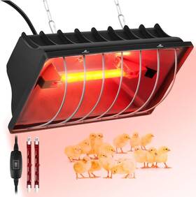Pominel 313043581536 Heat Lamp For Chickens/ Chicks Chicken Coop Heater With Adjustable Temp Hanging