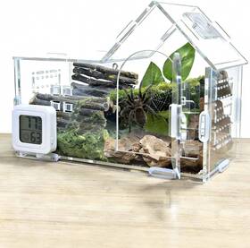Pxx-01 Prfokey Jumping Spider Enclosure With Thermometer - Acrylic Reptile Habitat Escape-proo