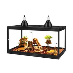 Prolee 718852189377 Tempered Glass Bearded Dragon Tank 28 63 Gallon 40x20x20 Inch Black