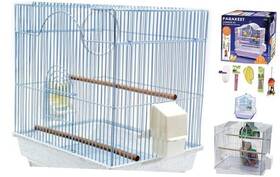 Bck1 Ps04o Bird-life Bird Cage Starter Kit With Accessories - White Arched For