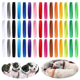 662745 Psyqtsuary 45 Pieces Puppy Whelping Collars Id Bands Newborn Pet Colorful
