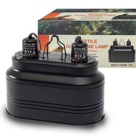 Ptscbs 746124472971 Dual Reptile Light Fixture-max 160w With Switches Fits Heat La